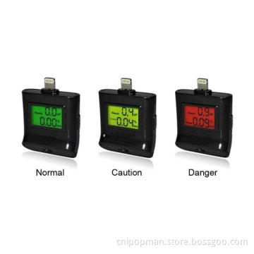Breathalyzer Alcohol Tester for iPhone 5 with Color LCD Display